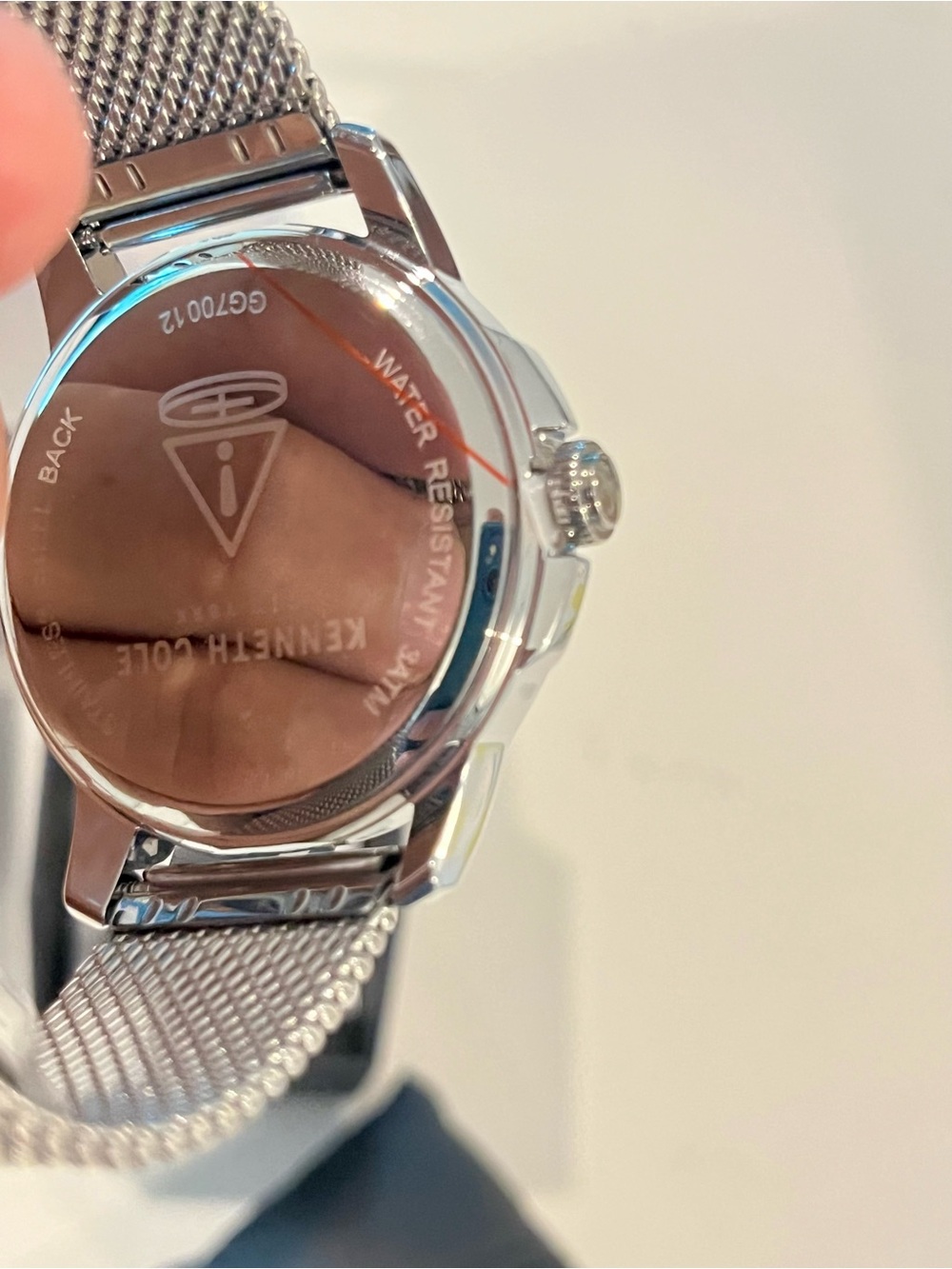 Kenneth Cole New York Men's Gray Dial Diamond Accent Mesh Bracelet Watch 43mm - Picture 11 of 12
